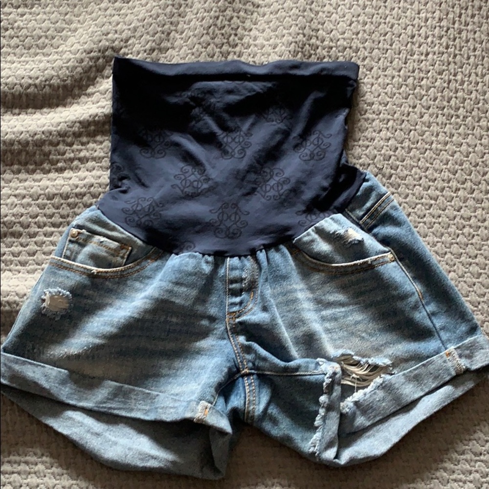 Jessica Simpson maternity jean shorts